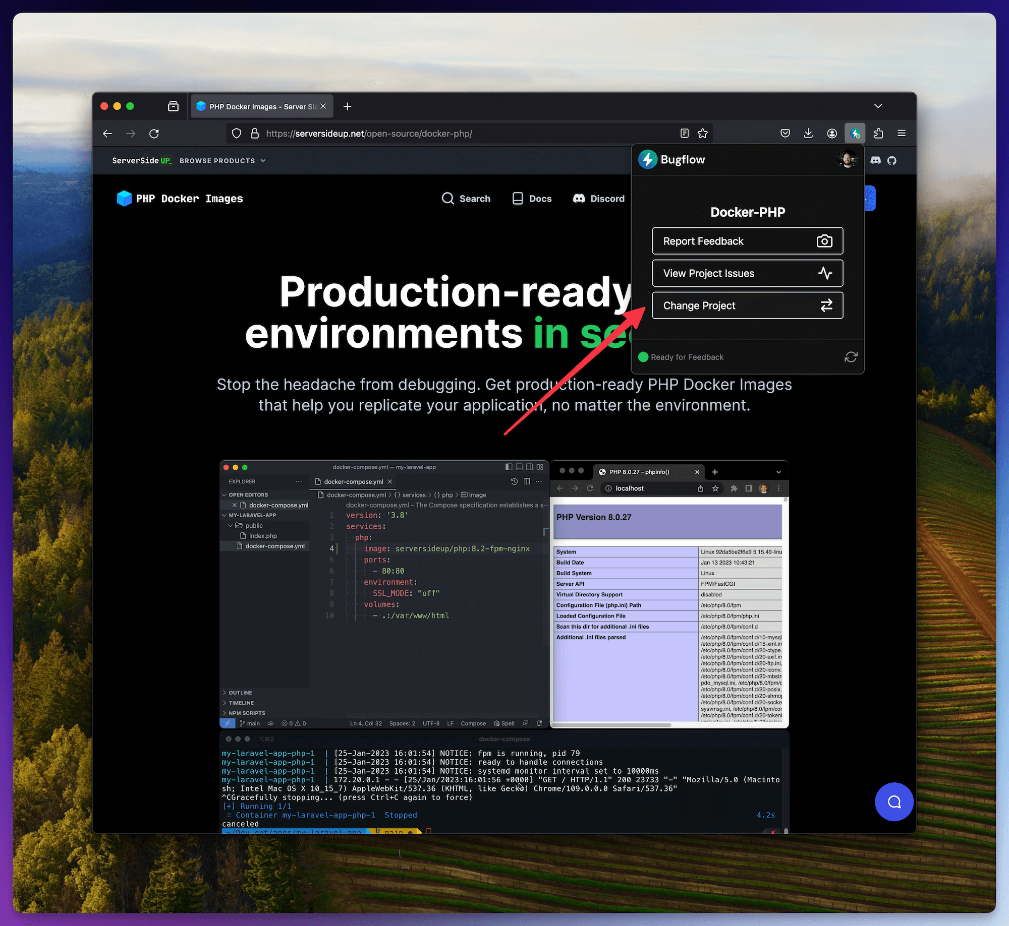 Project switcher for projects that share the same top level domain